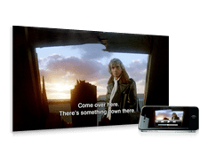 Screen shot of foreign film with subtitles